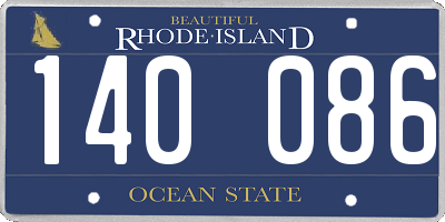 RI license plate 140086