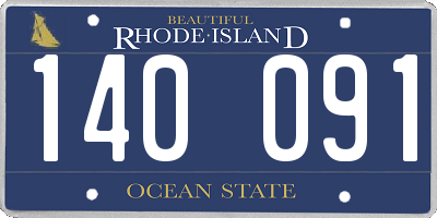 RI license plate 140091