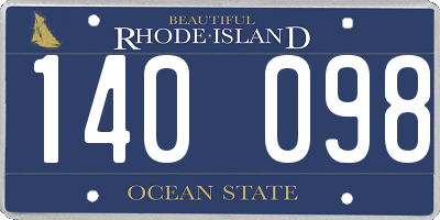 RI license plate 140098