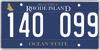 RI license plate 140099