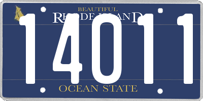 RI license plate 14011