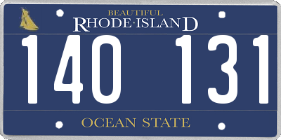 RI license plate 140131