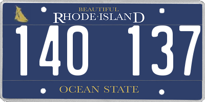 RI license plate 140137
