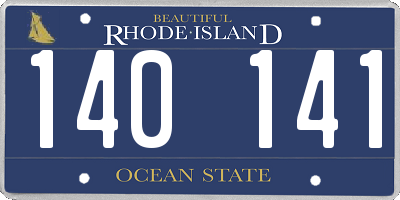 RI license plate 140141