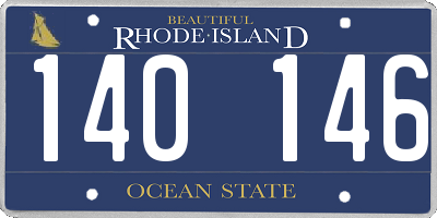 RI license plate 140146