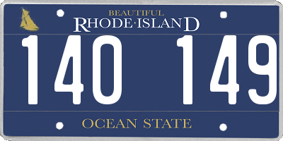 RI license plate 140149