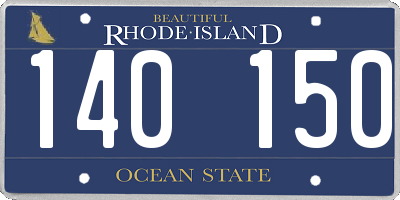 RI license plate 140150