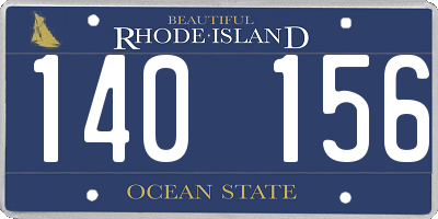 RI license plate 140156