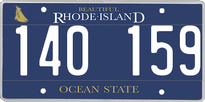 RI license plate 140159