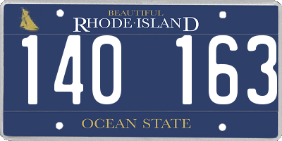 RI license plate 140163