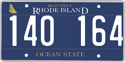 RI license plate 140164