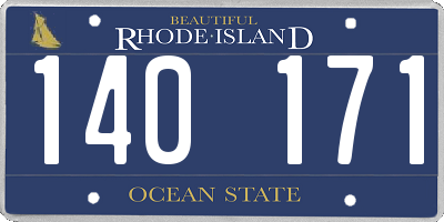 RI license plate 140171
