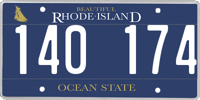 RI license plate 140174