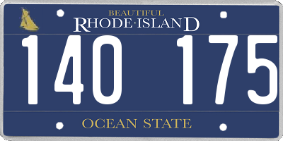 RI license plate 140175