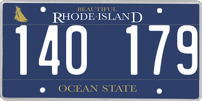 RI license plate 140179