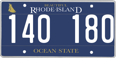 RI license plate 140180