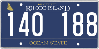 RI license plate 140188