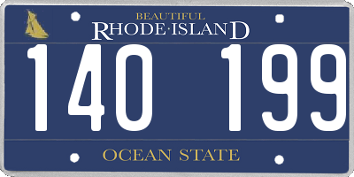 RI license plate 140199