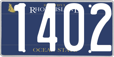 RI license plate 1402