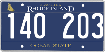 RI license plate 140203