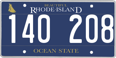 RI license plate 140208