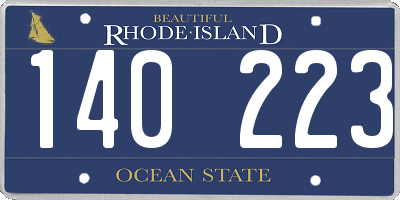 RI license plate 140223