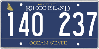RI license plate 140237