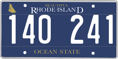 RI license plate 140241