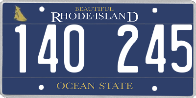 RI license plate 140245