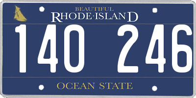 RI license plate 140246