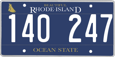 RI license plate 140247