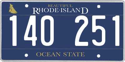 RI license plate 140251