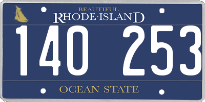 RI license plate 140253