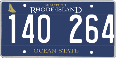 RI license plate 140264