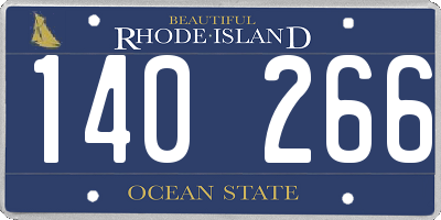 RI license plate 140266
