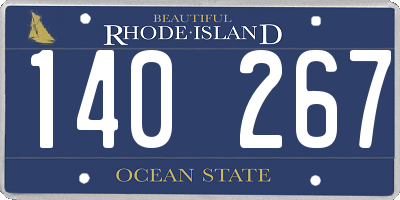 RI license plate 140267