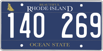 RI license plate 140269
