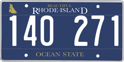 RI license plate 140271
