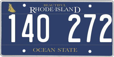 RI license plate 140272