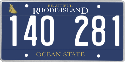 RI license plate 140281