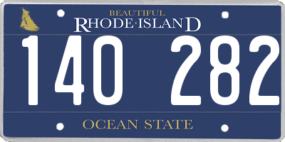 RI license plate 140282