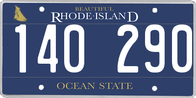 RI license plate 140290