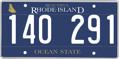 RI license plate 140291