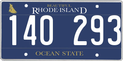 RI license plate 140293