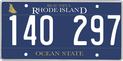 RI license plate 140297