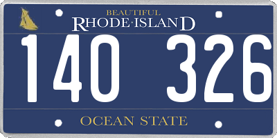 RI license plate 140326