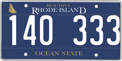 RI license plate 140333