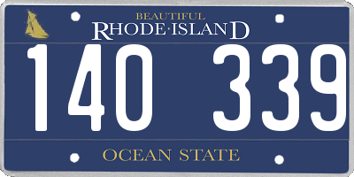 RI license plate 140339