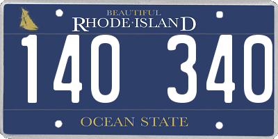 RI license plate 140340