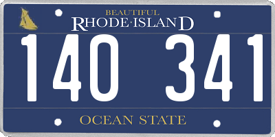 RI license plate 140341